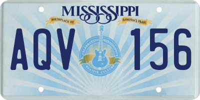 MS license plate AQV156