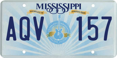 MS license plate AQV157