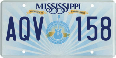 MS license plate AQV158