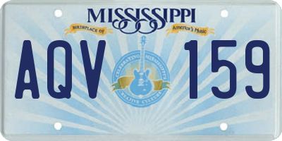 MS license plate AQV159
