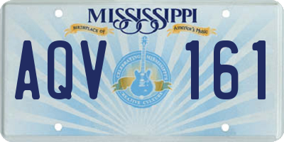 MS license plate AQV161