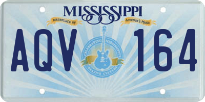 MS license plate AQV164