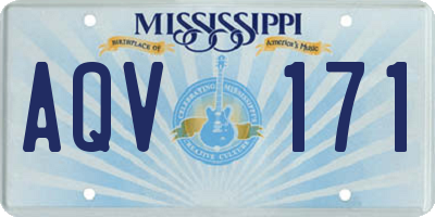 MS license plate AQV171
