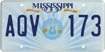 MS license plate AQV173
