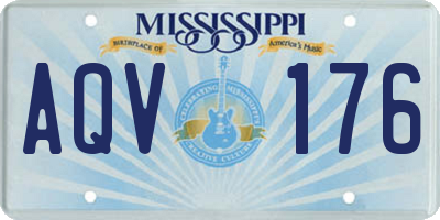 MS license plate AQV176