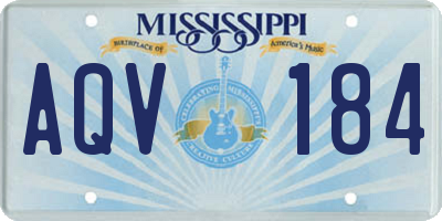 MS license plate AQV184