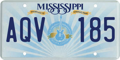MS license plate AQV185