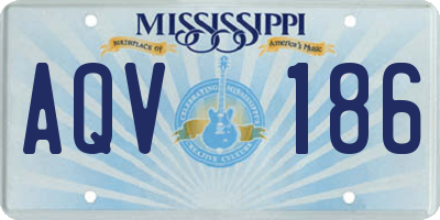 MS license plate AQV186