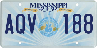 MS license plate AQV188