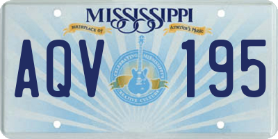 MS license plate AQV195