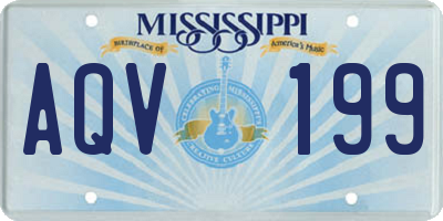 MS license plate AQV199
