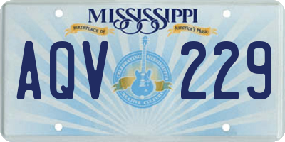 MS license plate AQV229