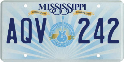 MS license plate AQV242