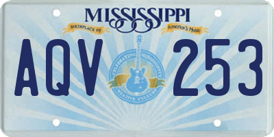 MS license plate AQV253