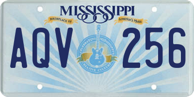 MS license plate AQV256