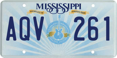 MS license plate AQV261