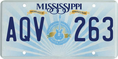 MS license plate AQV263