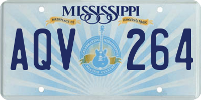 MS license plate AQV264