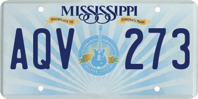 MS license plate AQV273