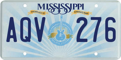 MS license plate AQV276