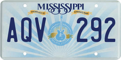 MS license plate AQV292