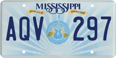 MS license plate AQV297
