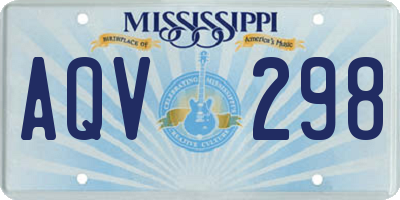 MS license plate AQV298