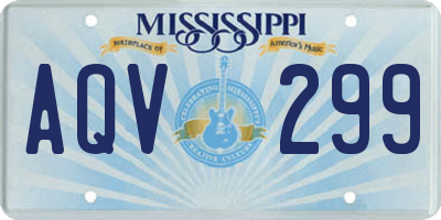 MS license plate AQV299