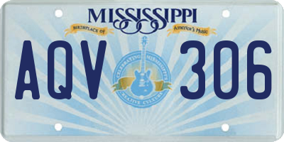 MS license plate AQV306