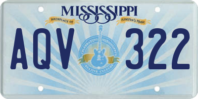 MS license plate AQV322
