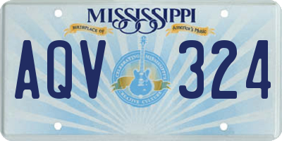 MS license plate AQV324