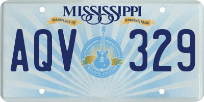 MS license plate AQV329