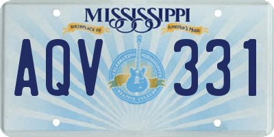 MS license plate AQV331