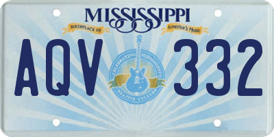 MS license plate AQV332