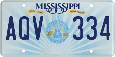 MS license plate AQV334