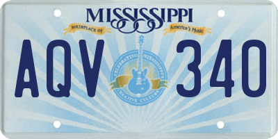 MS license plate AQV340