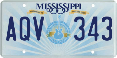 MS license plate AQV343