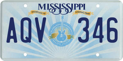 MS license plate AQV346