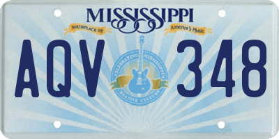 MS license plate AQV348
