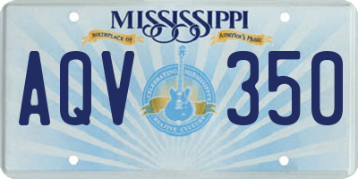 MS license plate AQV350
