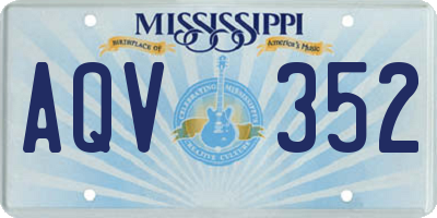 MS license plate AQV352