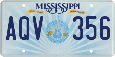 MS license plate AQV356