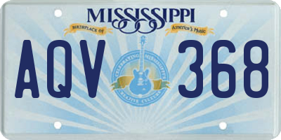 MS license plate AQV368