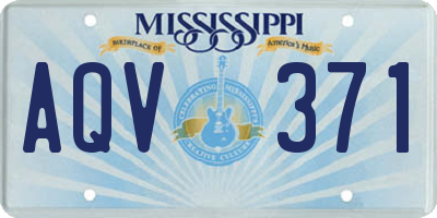 MS license plate AQV371