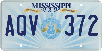 MS license plate AQV372