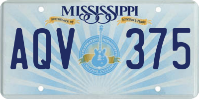 MS license plate AQV375