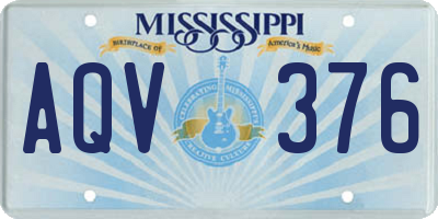 MS license plate AQV376