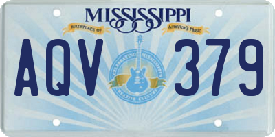 MS license plate AQV379