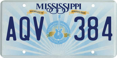 MS license plate AQV384