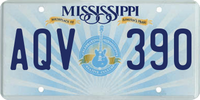 MS license plate AQV390